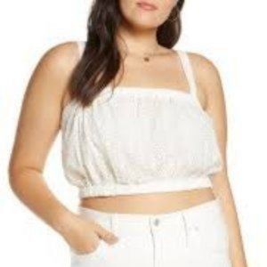 NWT Madewell Eyelet Crop Tank Top sz. XLarge